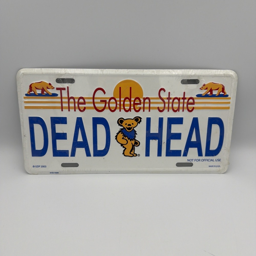 Grateful Dead California Dead Head Embossed License Plate Licensed Product